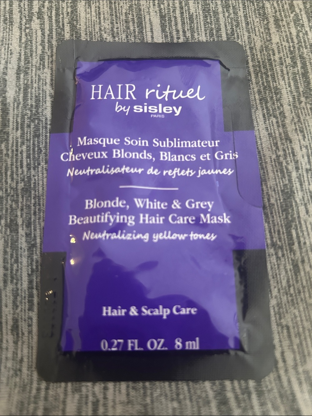 Sisley🎀1-Blonde, White & Grey Beautifying Hair Care Mask 1x8ml / Made in France